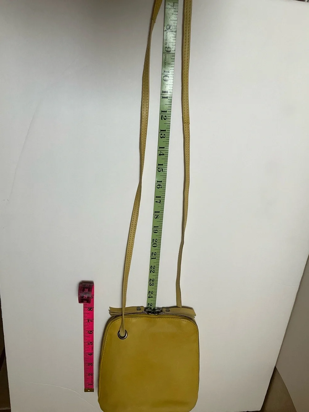 LATICO Lilly Leather Crossbody Bag Yellow Leather